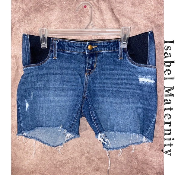 Isabel Maternity by Ingrid & Isabel Pants - Isabel Maternity by Ingrid & Isabel-Under Belly Maternity Jean Shorts-size 4-EUC